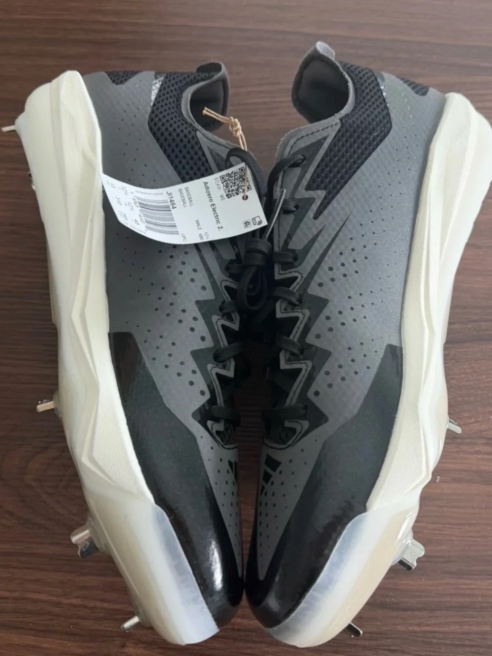 adidas Men’s Black & White Adizero Racing Sneakers